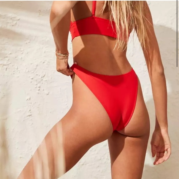 Aerie OG cheeky bikini bottoms iconic red - Picture 2 of 5